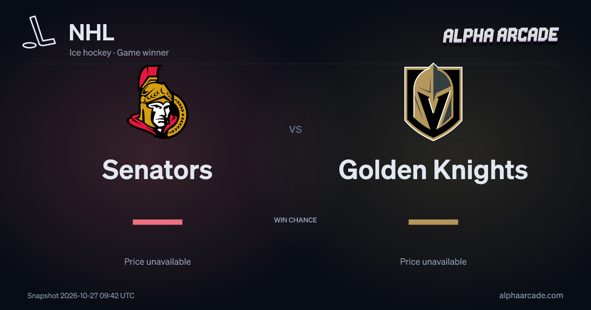 NHL: Senators — / Golden Knights —
