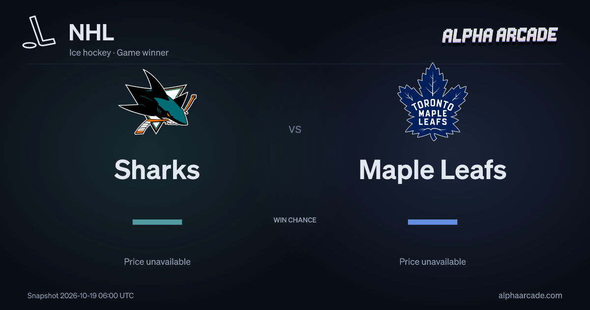 NHL: Sharks — / Maple Leafs —