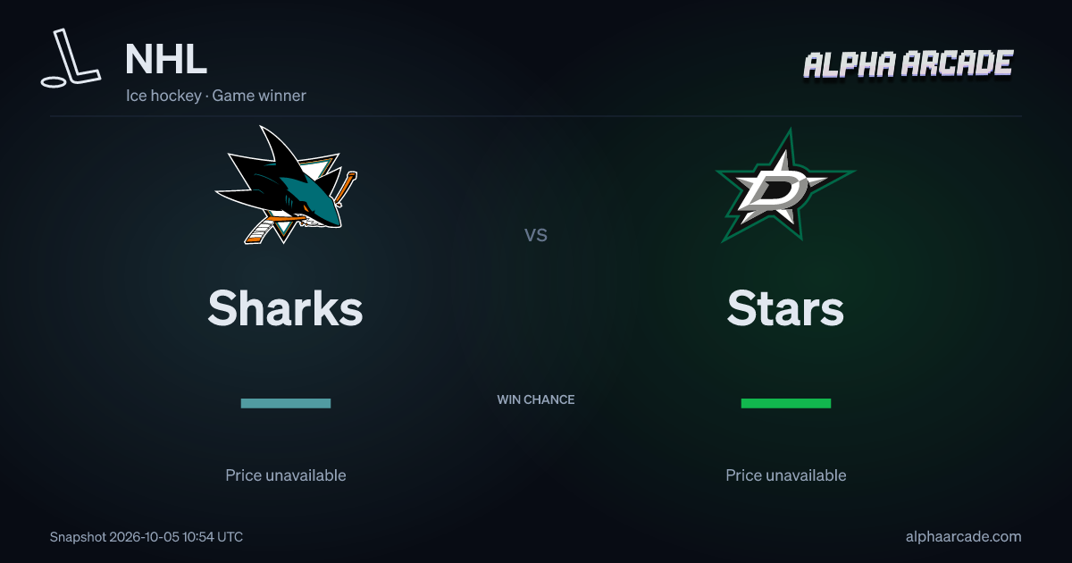 NHL: Sharks — / Stars —