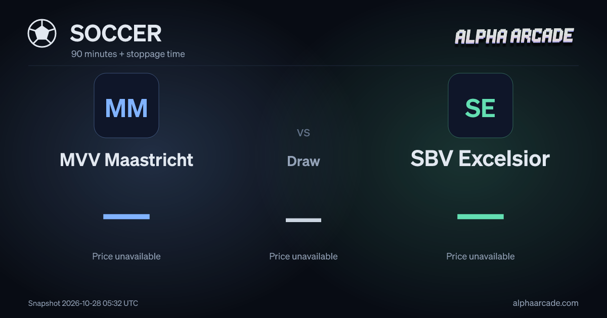 SOCCER: MVV Maastricht — / Draw — / SBV Excelsior —