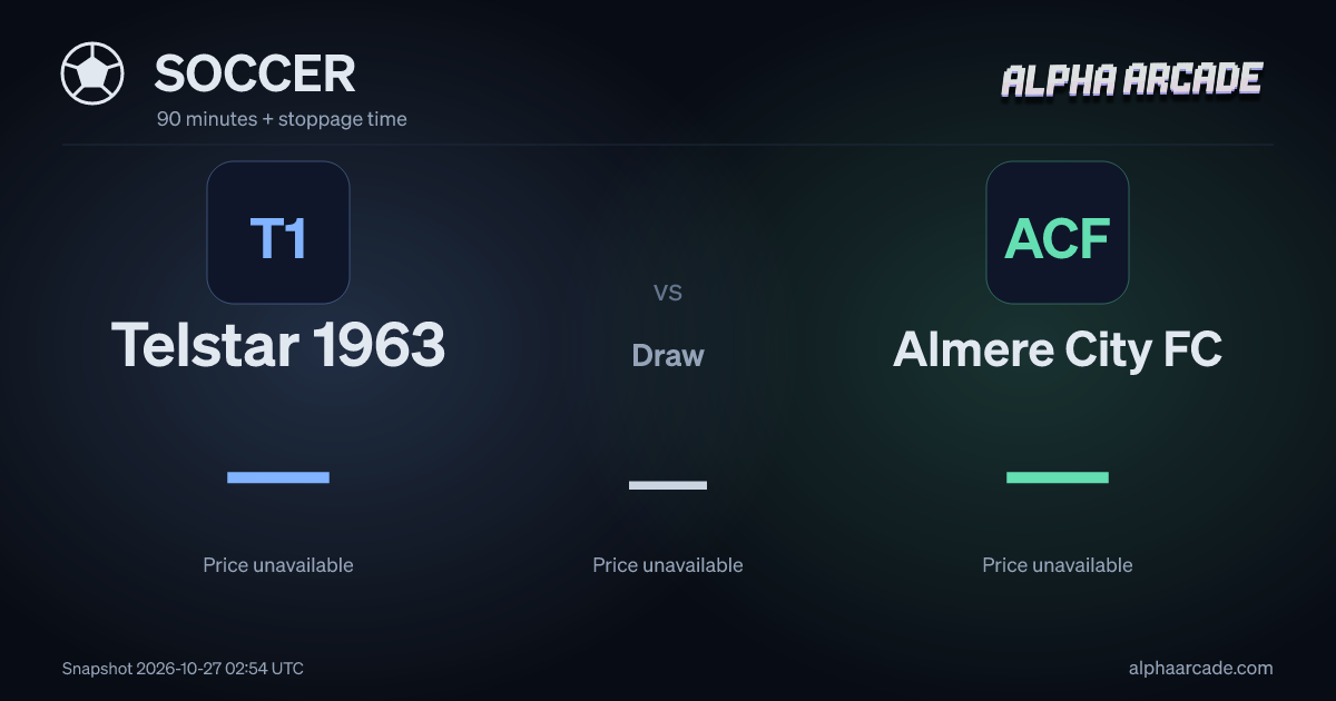 SOCCER: Telstar 1963 — / Draw — / Almere City FC —