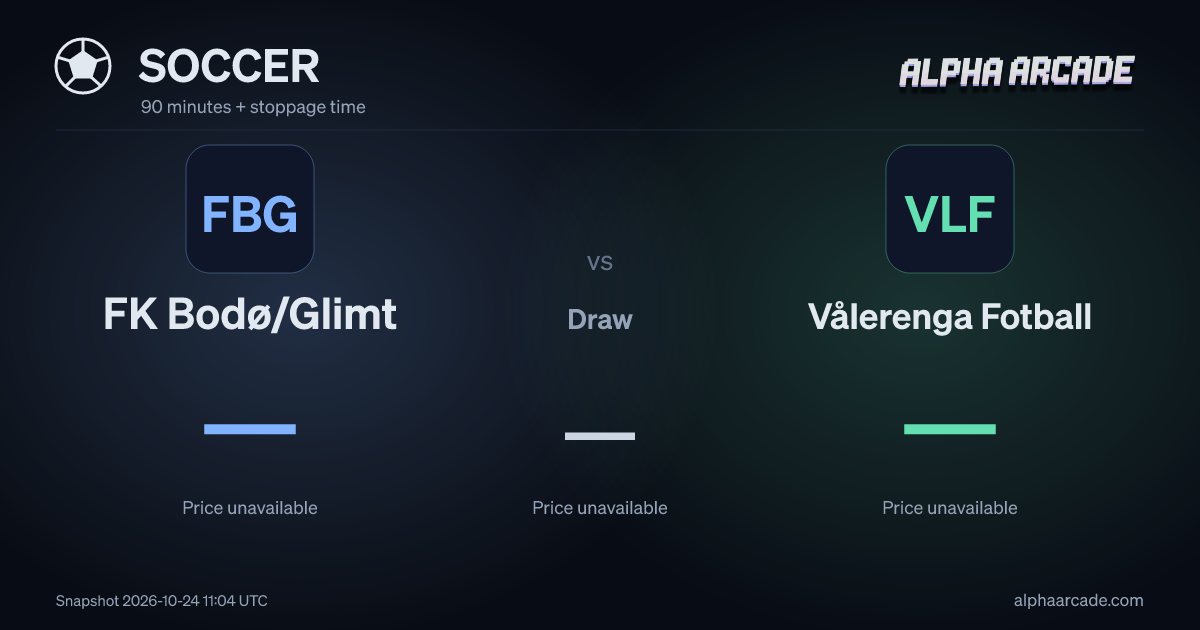 SOCCER: FK Bodø/Glimt — / Draw — / Vålerenga Fotball —