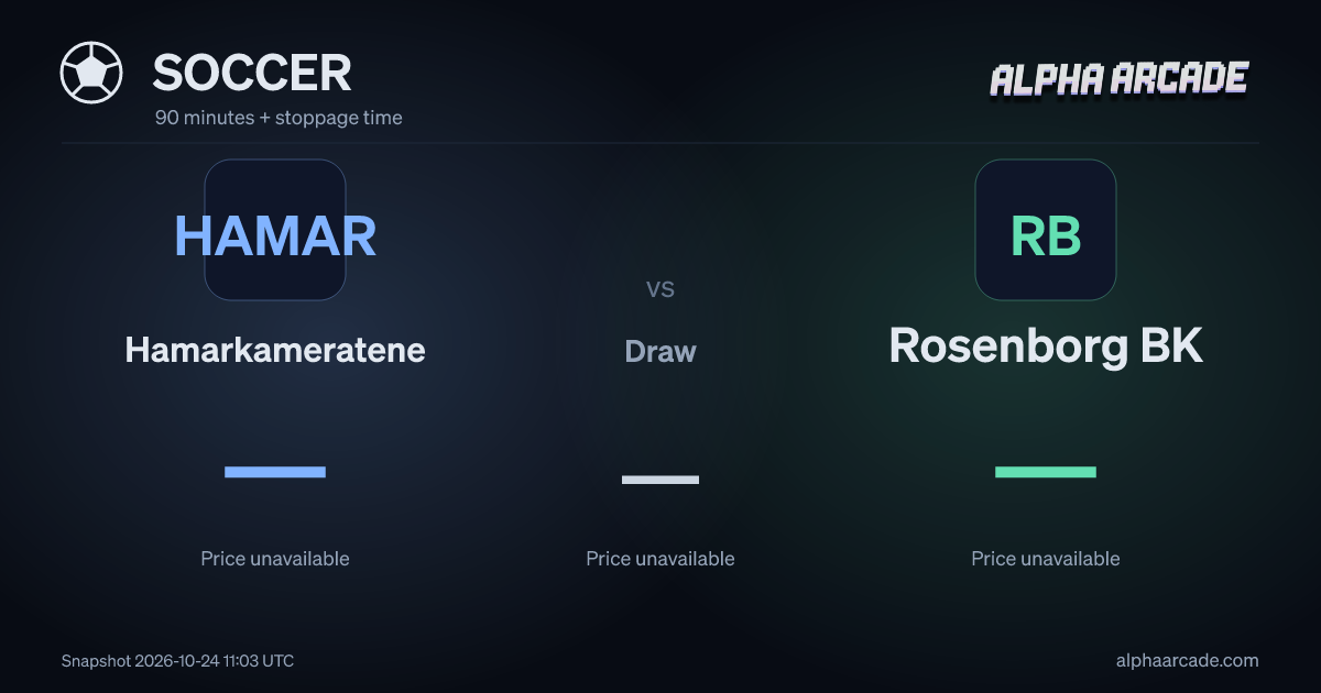 SOCCER: Hamarkameratene — / Draw — / Rosenborg BK —