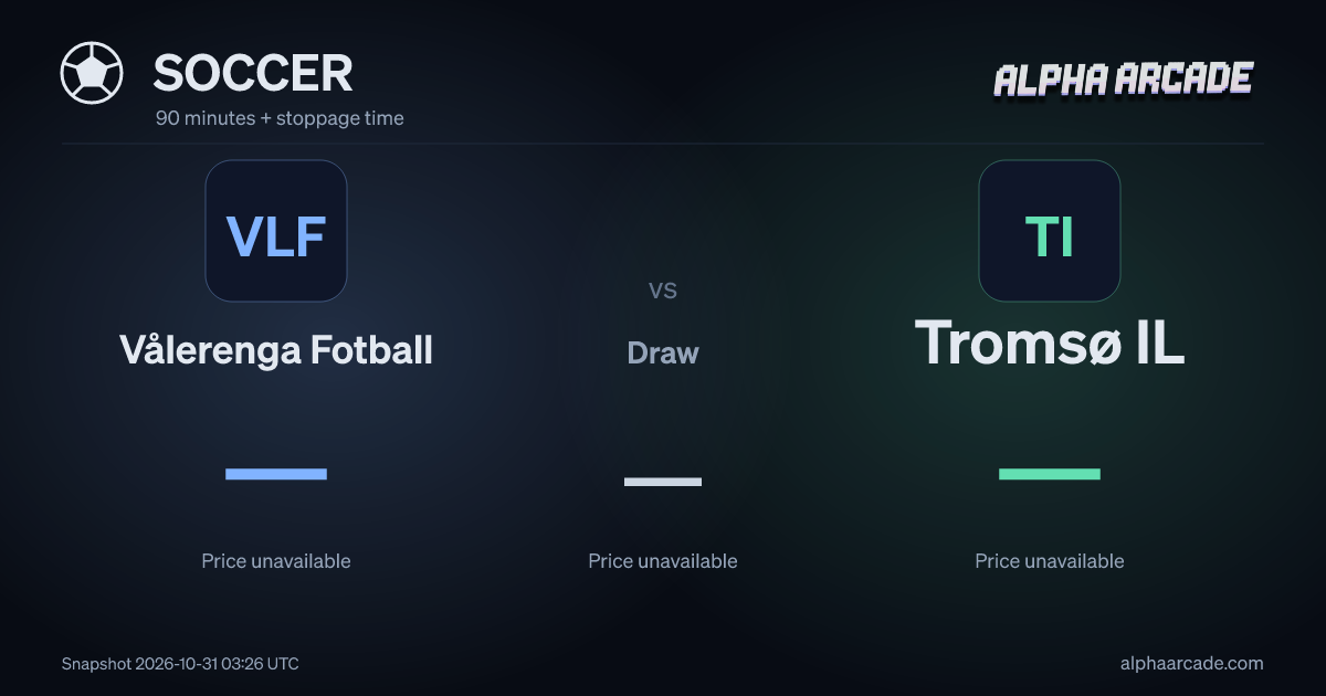 SOCCER: Vålerenga Fotball — / Draw — / Tromsø IL —
