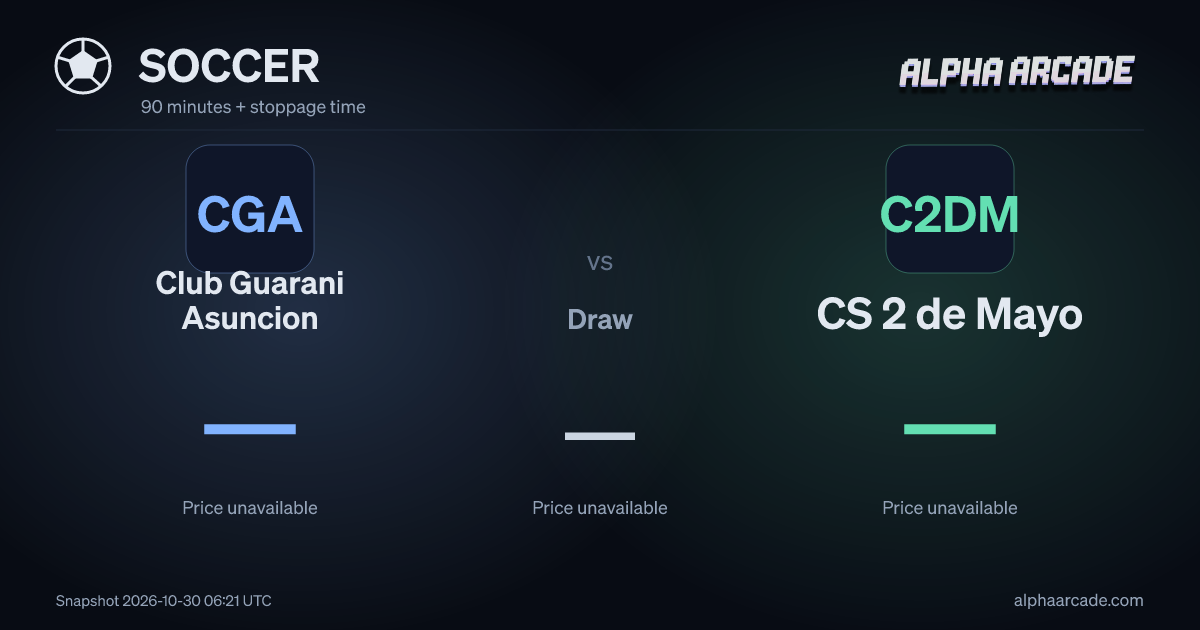 SOCCER: Club Guarani Asuncion — / Draw — / CS 2 de Mayo —