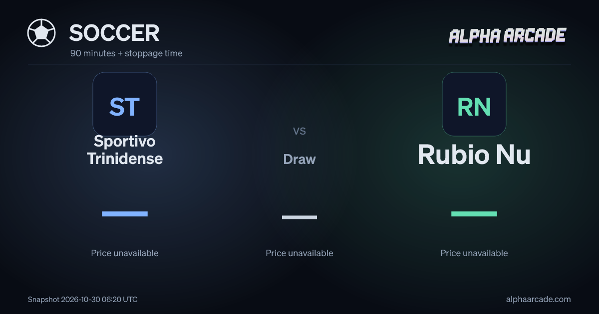 SOCCER: Sportivo Trinidense — / Draw — / Rubio Nu —
