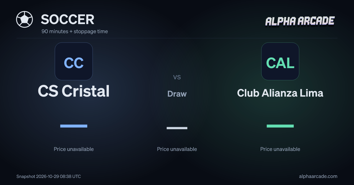 SOCCER: CS Cristal — / Draw — / Club Alianza Lima —