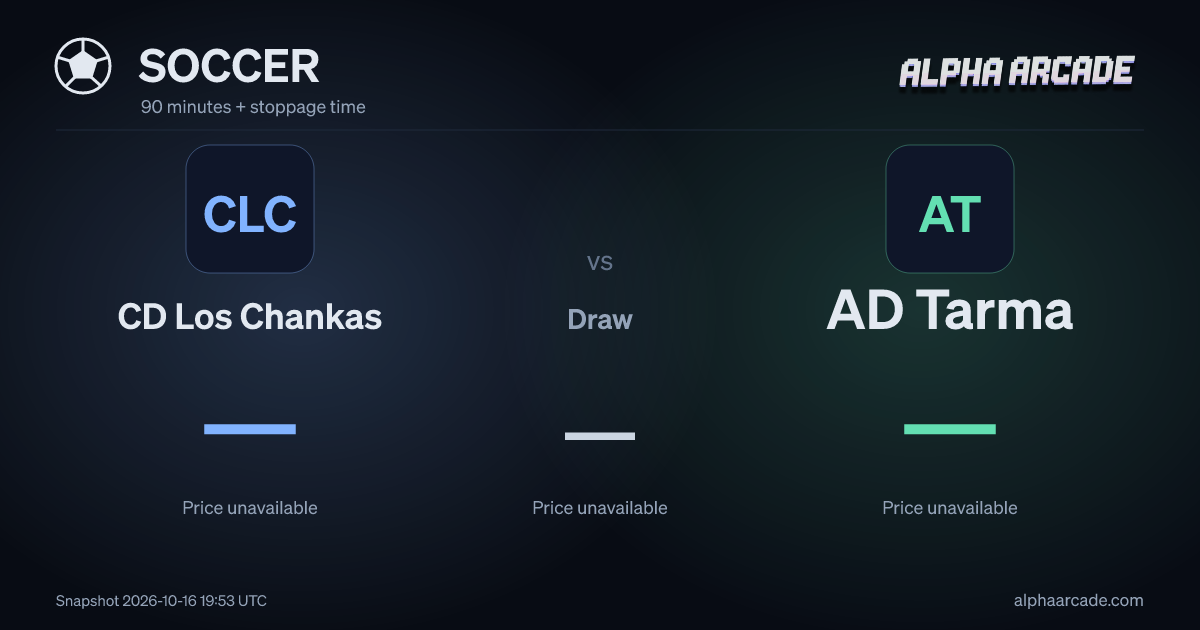 SOCCER: CD Los Chankas — / Draw — / AD Tarma —