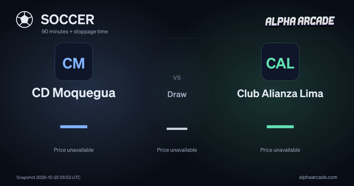 SOCCER: CD Moquegua — / Draw — / Club Alianza Lima —