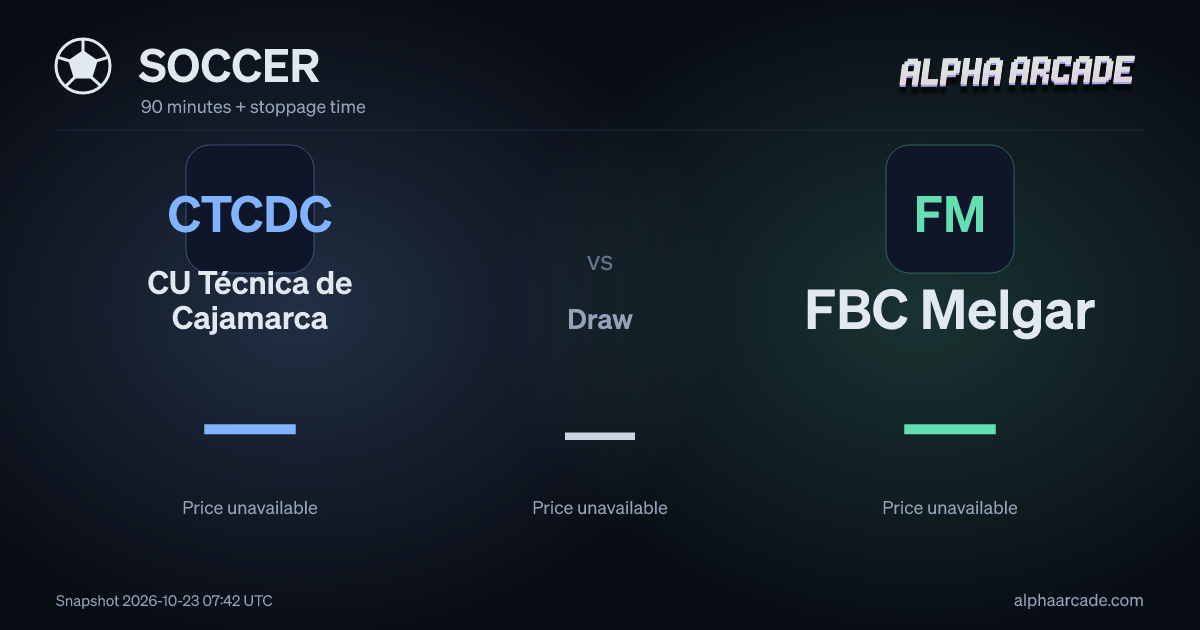 SOCCER: CU Técnica de Cajamarca — / Draw — / FBC Melgar —