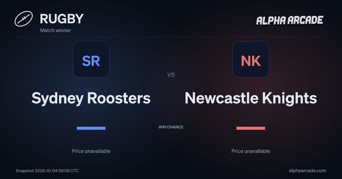 RUGBY: Sydney Roosters — / Newcastle Knights —