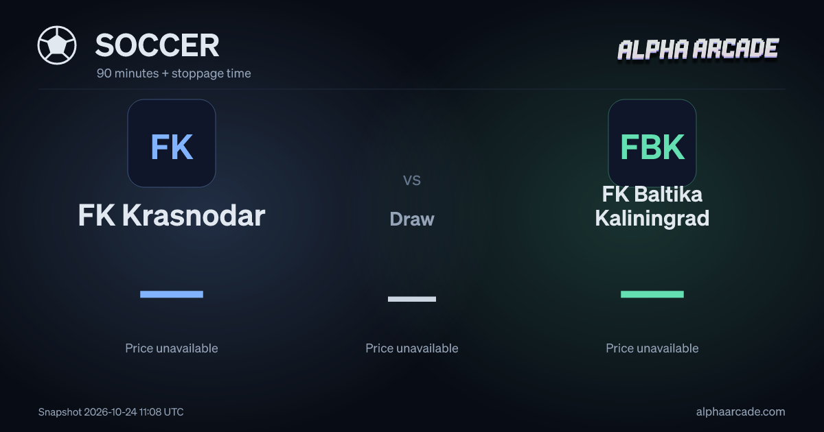 SOCCER: FK Krasnodar — / Draw — / FK Baltika Kaliningrad —