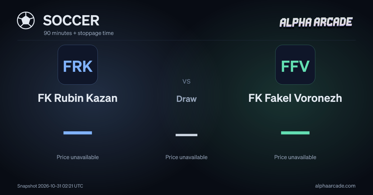 SOCCER: FK Rubin Kazan — / Draw — / FK Fakel Voronezh —