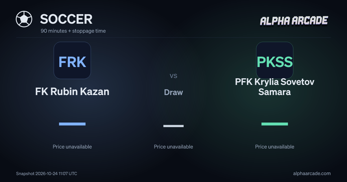 SOCCER: FK Rubin Kazan — / Draw — / PFK Krylia Sovetov Samara —