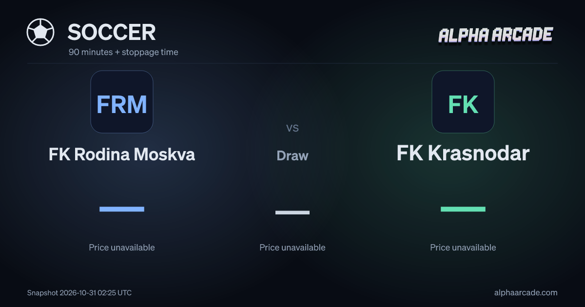 SOCCER: FK Rodina Moskva — / Draw — / FK Krasnodar —