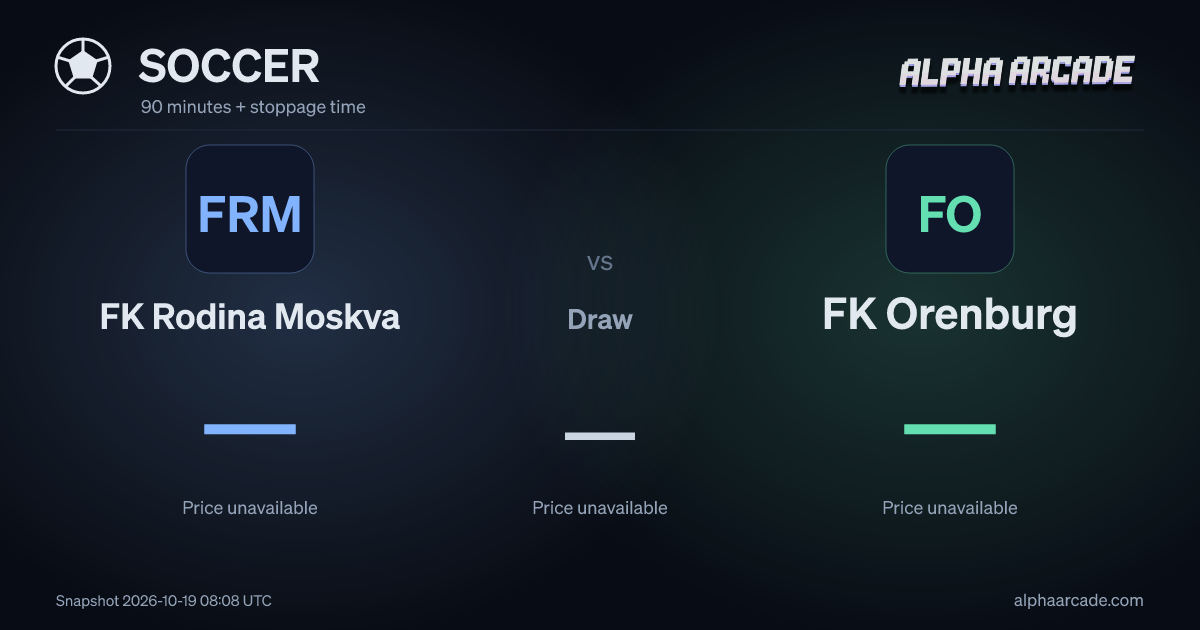 SOCCER: FK Rodina Moskva — / Draw — / FK Orenburg —