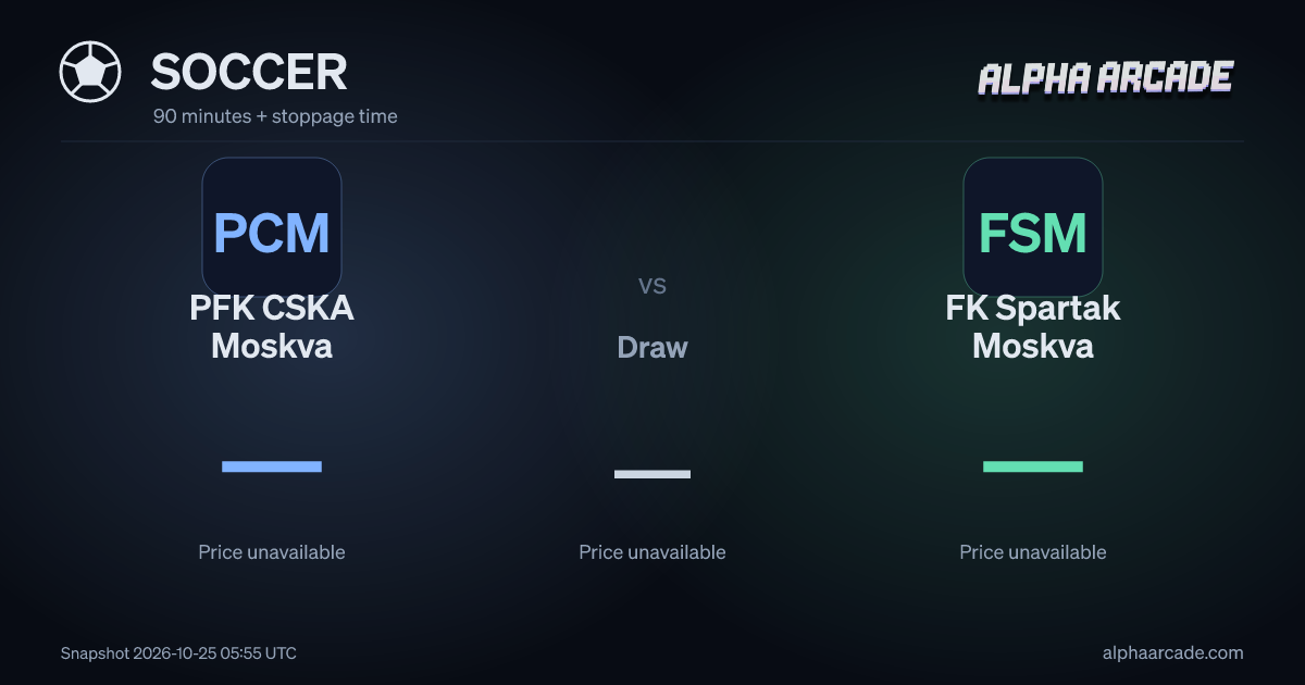 SOCCER: PFK CSKA Moskva — / Draw — / FK Spartak Moskva —