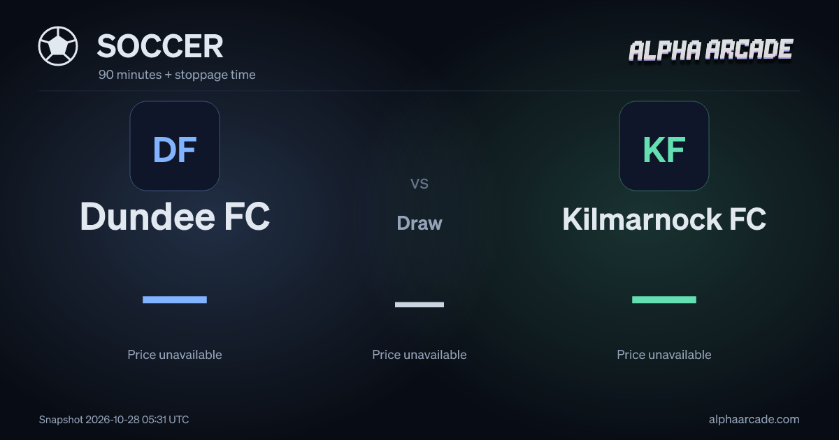SOCCER: Dundee FC — / Draw — / Kilmarnock FC —