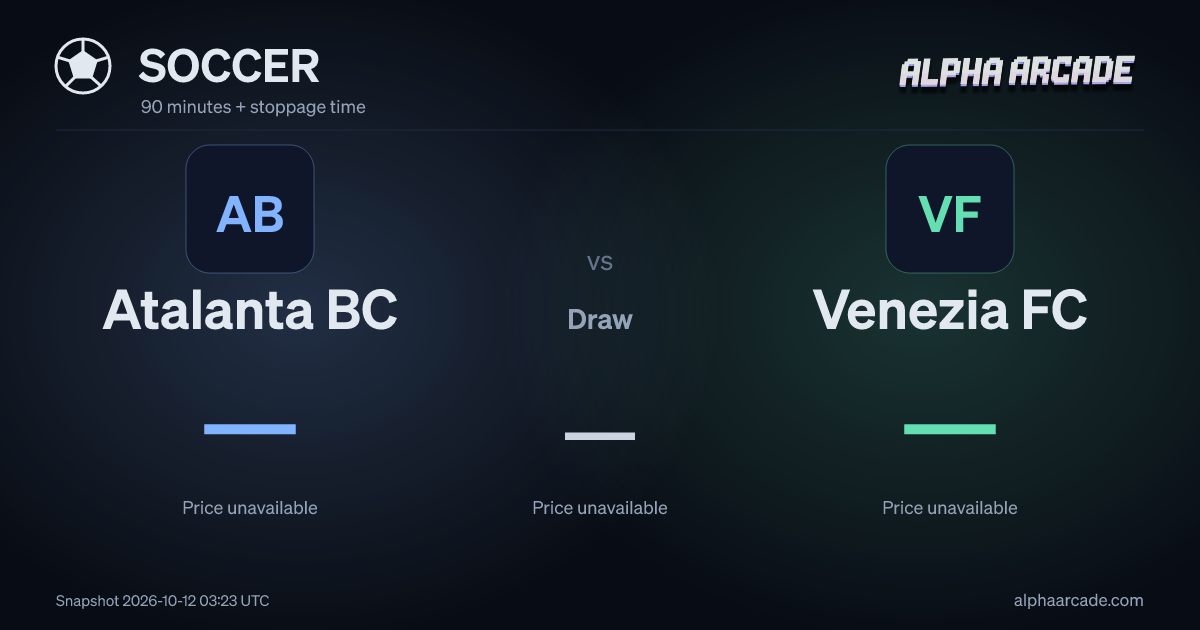 SOCCER: Atalanta BC — / Draw — / Venezia FC —