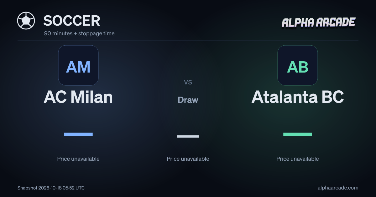 SOCCER: AC Milan — / Draw — / Atalanta BC —