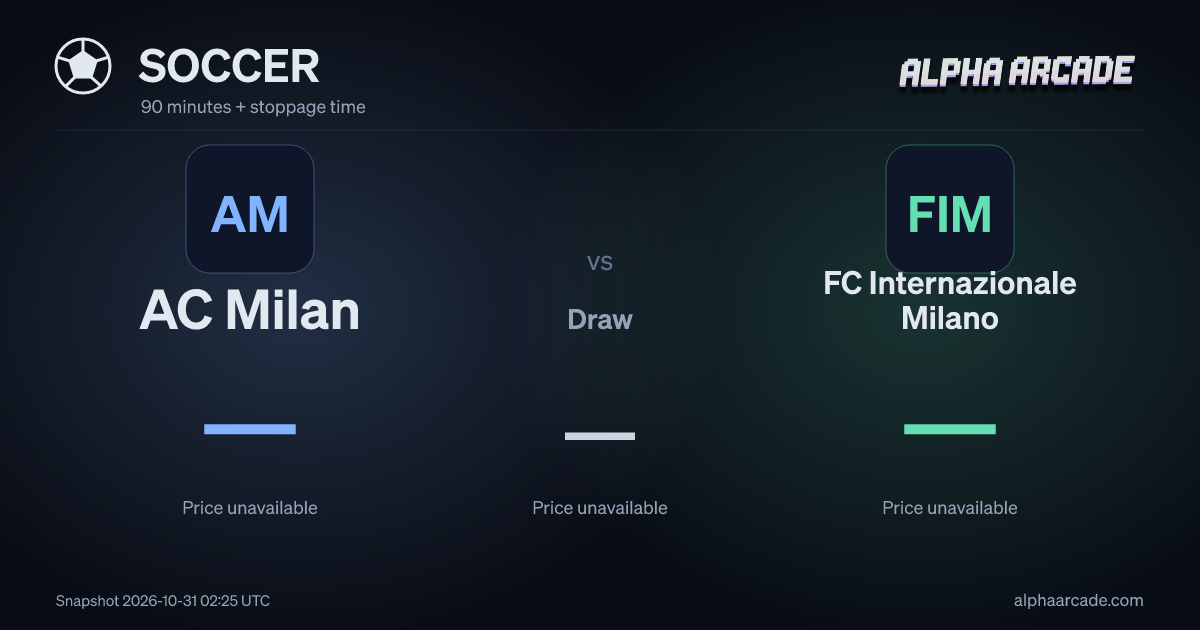 SOCCER: AC Milan — / Draw — / FC Internazionale Milano —