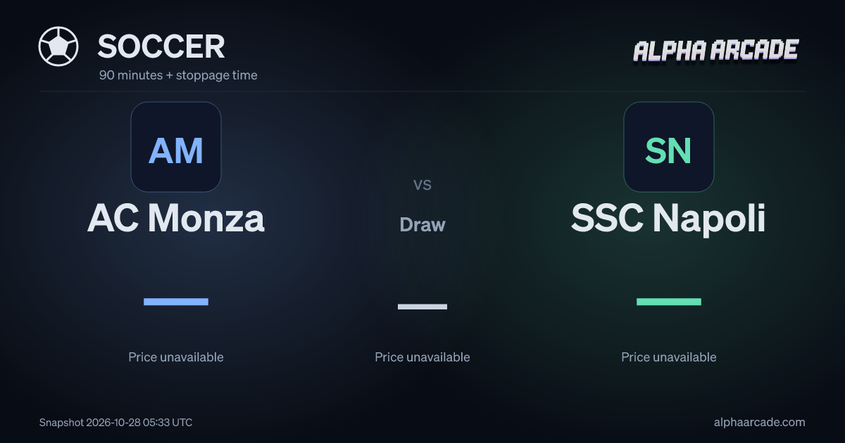 SOCCER: AC Monza — / Draw — / SSC Napoli —