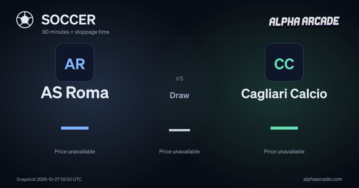 SOCCER: AS Roma — / Draw — / Cagliari Calcio —