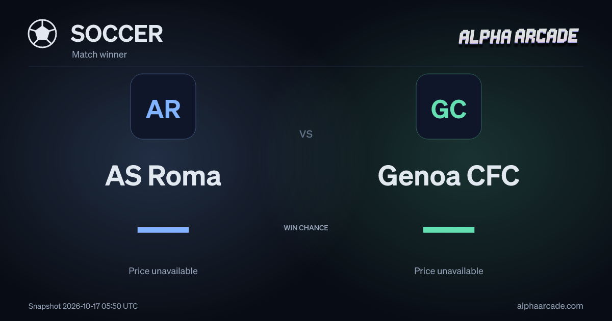 SOCCER: AS Roma — / Genoa CFC —