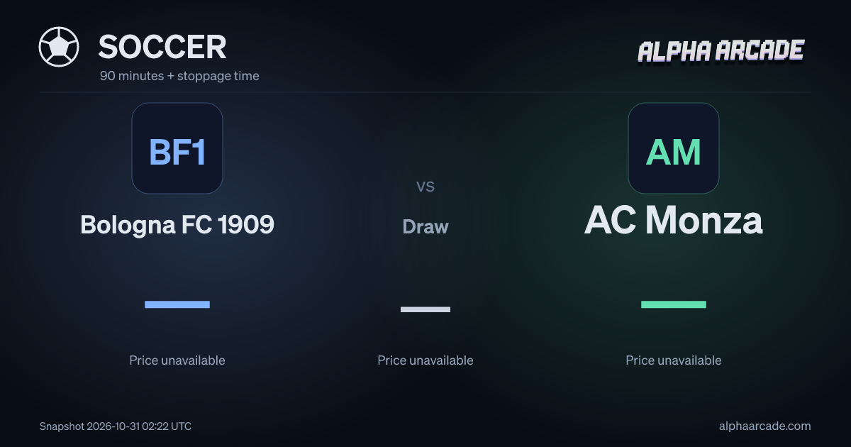 SOCCER: Bologna FC 1909 — / Draw — / AC Monza —