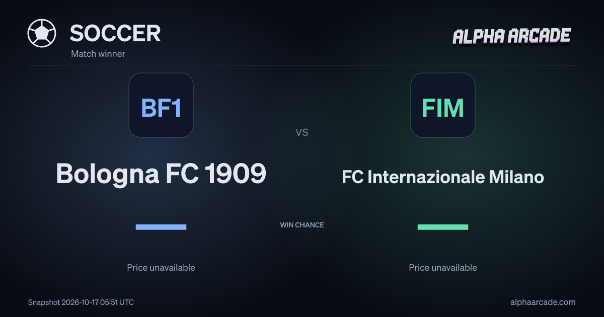 SOCCER: Bologna FC 1909 — / FC Internazionale Milano —