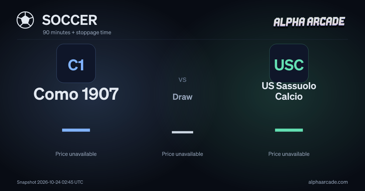 SOCCER: Como 1907 — / Draw — / US Sassuolo Calcio —