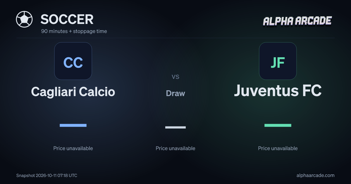 SOCCER: Cagliari Calcio — / Draw — / Juventus FC —