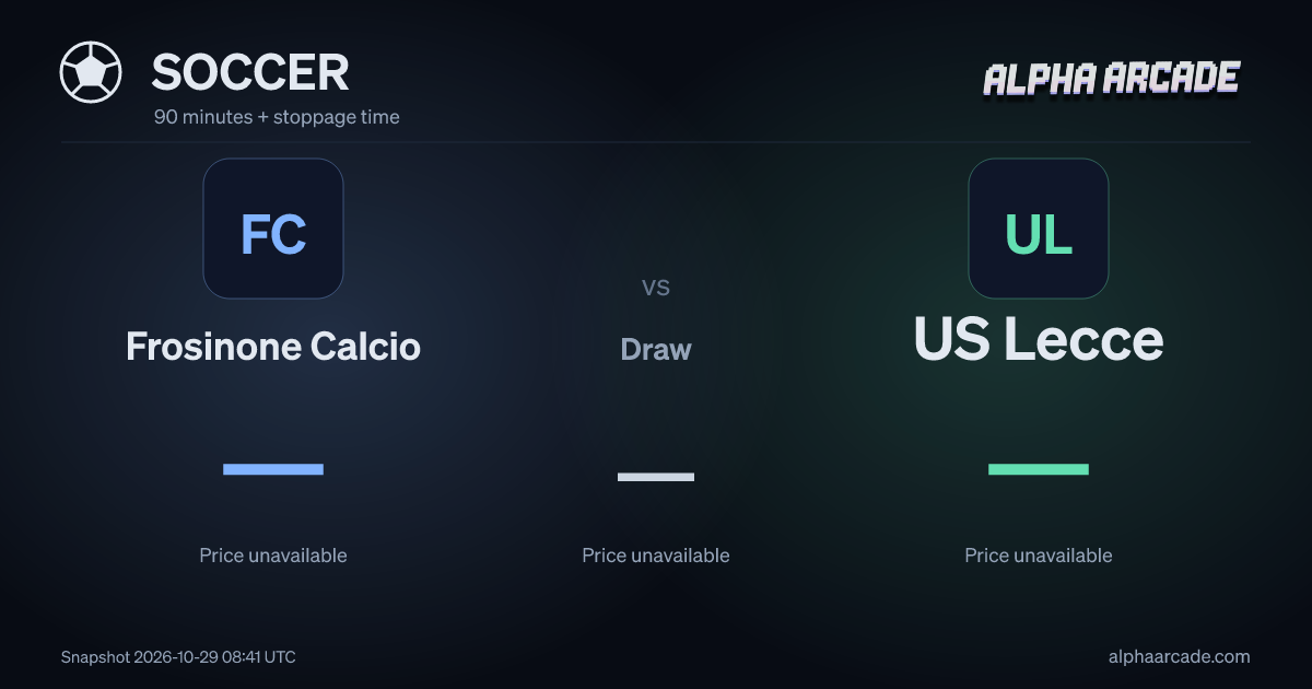 SOCCER: Frosinone Calcio — / Draw — / US Lecce —