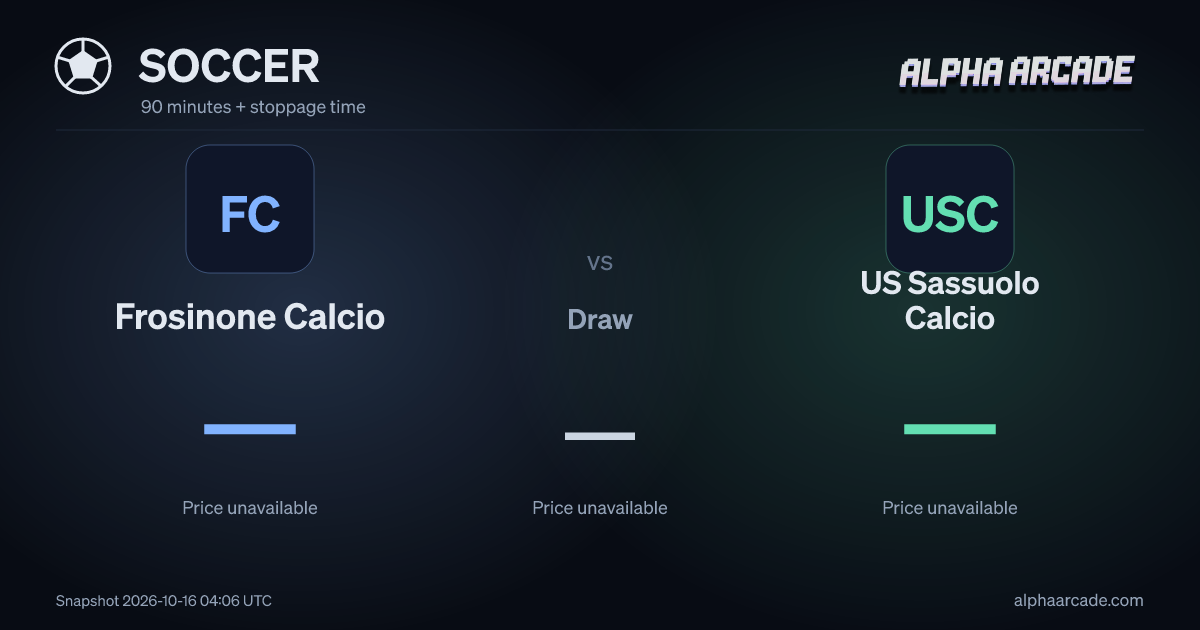 SOCCER: Frosinone Calcio — / Draw — / US Sassuolo Calcio —