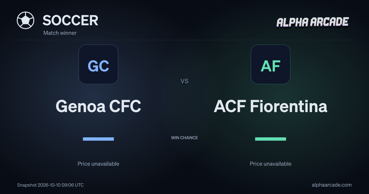 SOCCER: Genoa CFC — / ACF Fiorentina —