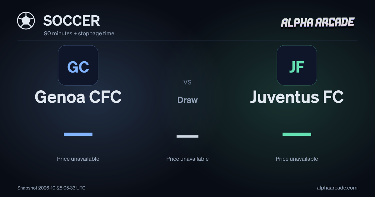 SOCCER: Genoa CFC — / Draw — / Juventus FC —