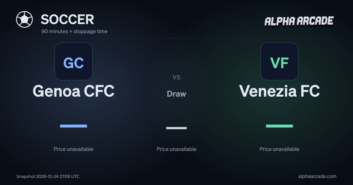 SOCCER: Genoa CFC — / Draw — / Venezia FC —