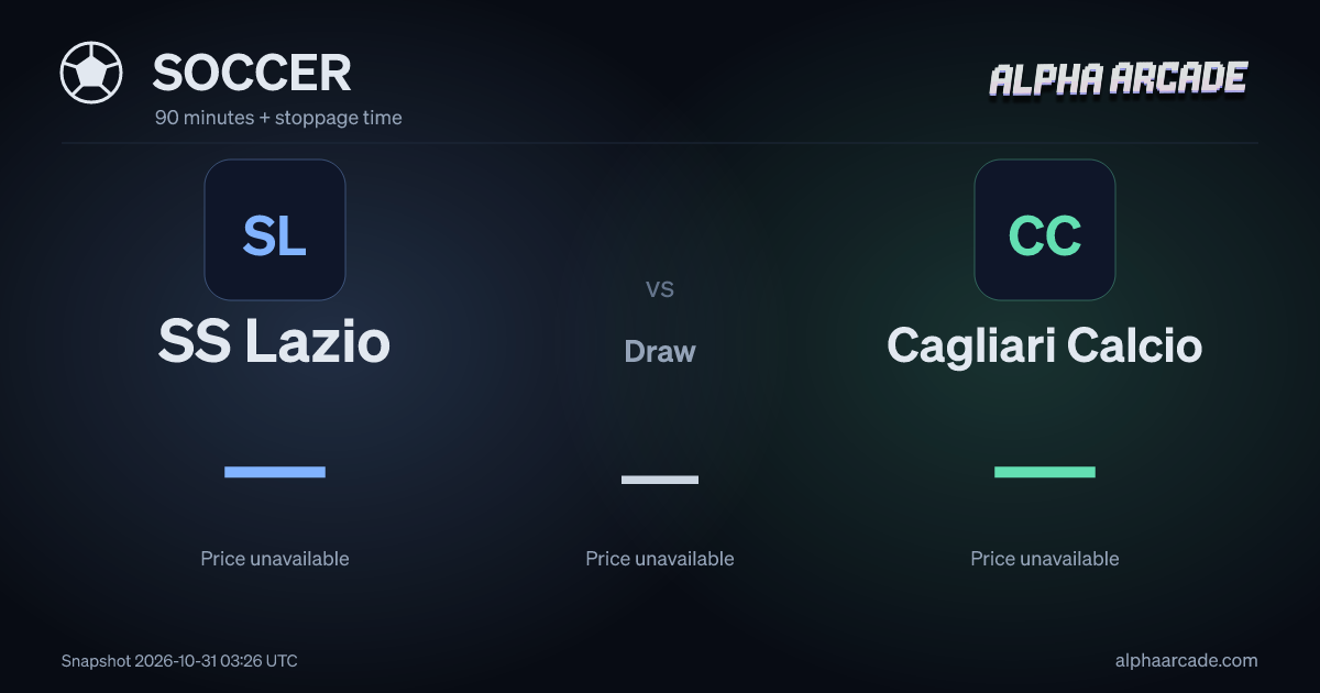 SOCCER: SS Lazio — / Draw — / Cagliari Calcio —