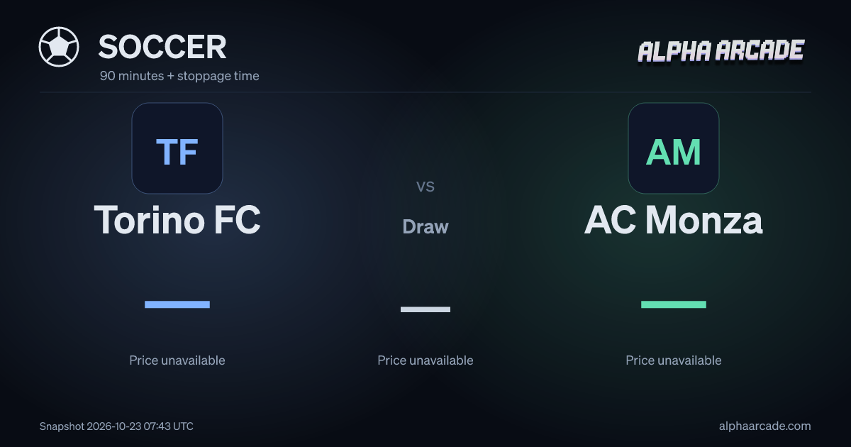 SOCCER: Torino FC — / Draw — / AC Monza —