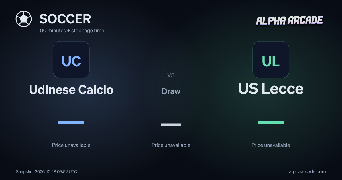 SOCCER: Udinese Calcio — / Draw — / US Lecce —