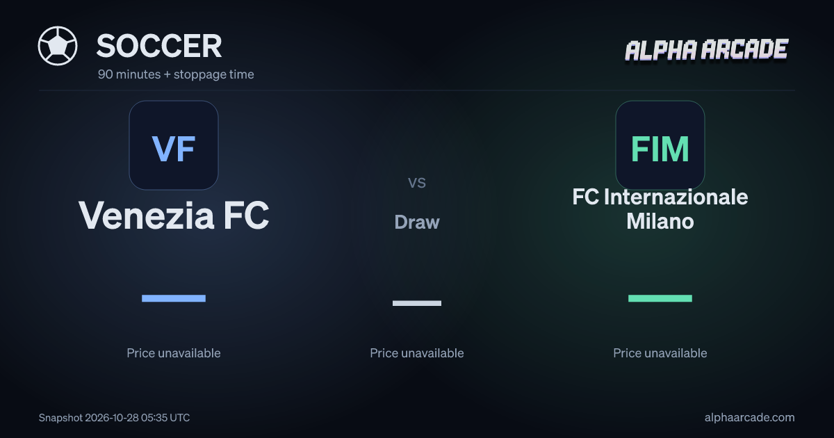 SOCCER: Venezia FC — / Draw — / FC Internazionale Milano —