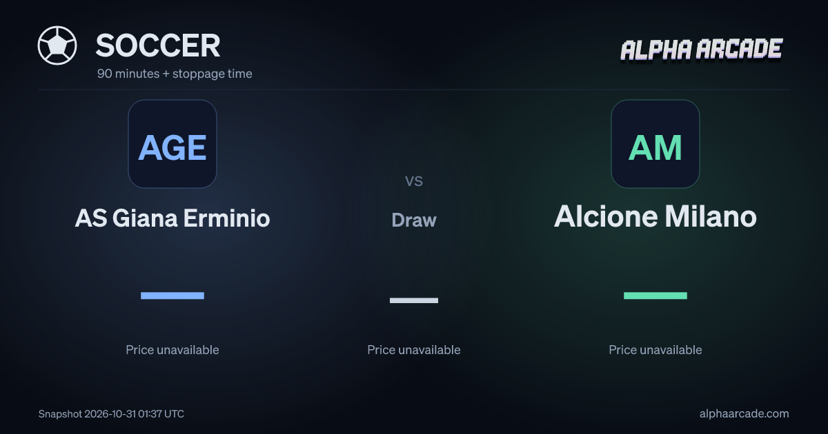 SOCCER: AS Giana Erminio — / Draw — / Alcione Milano —