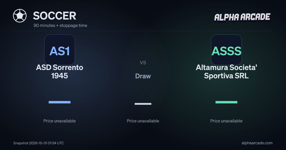 SOCCER: ASD Sorrento 1945 — / Draw — / Altamura Societa' Sportiva SRL —