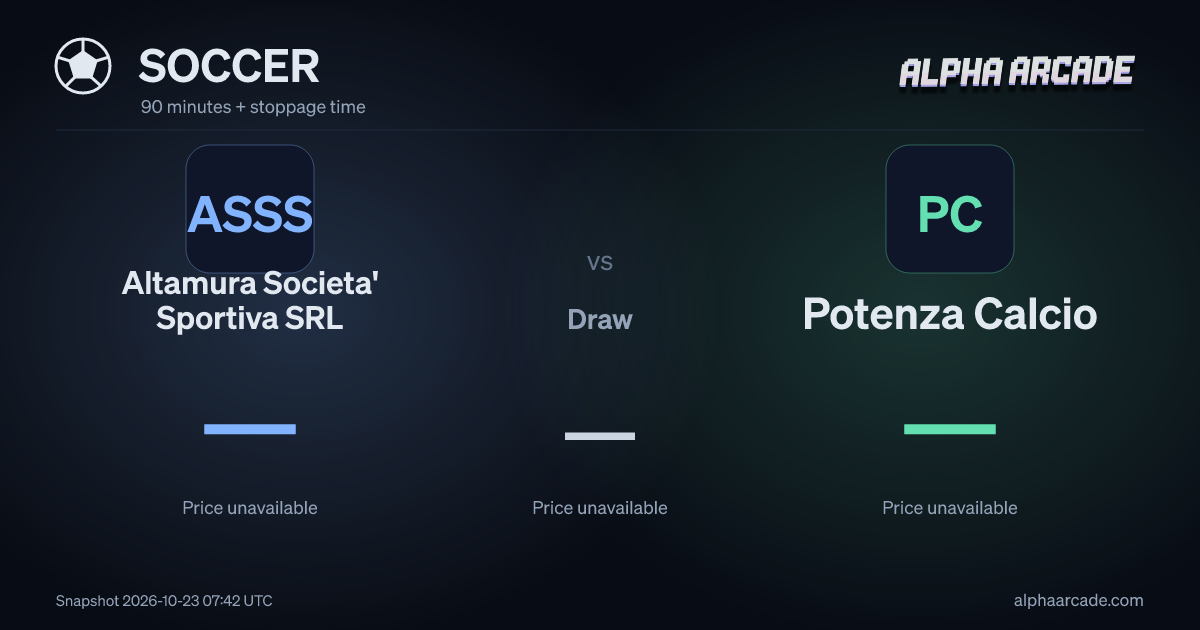 SOCCER: Altamura Societa' Sportiva SRL — / Draw — / Potenza Calcio —