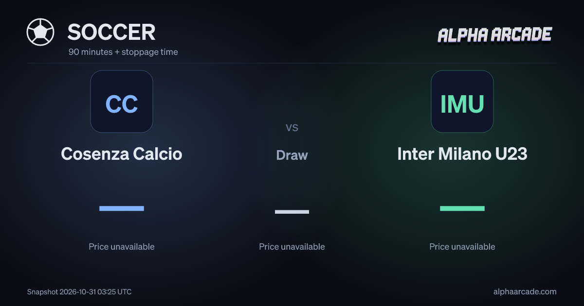 SOCCER: Cosenza Calcio — / Draw — / Inter Milano U23 —