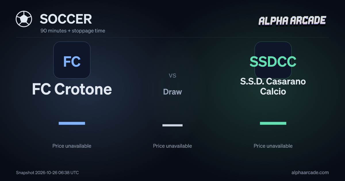 SOCCER: FC Crotone — / Draw — / S.S.D. Casarano Calcio —