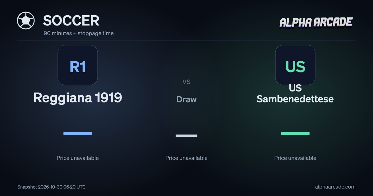 SOCCER: Reggiana 1919 — / Draw — / US Sambenedettese —