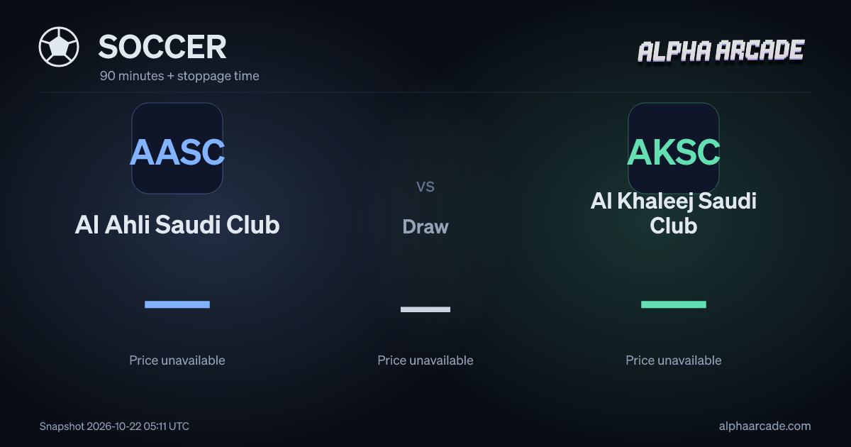 SOCCER: Al Ahli Saudi Club — / Draw — / Al Khaleej Saudi Club —