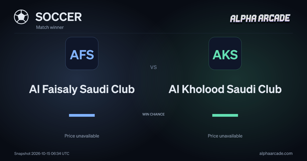 SOCCER: Al Faisaly Saudi Club — / Al Kholood Saudi Club —