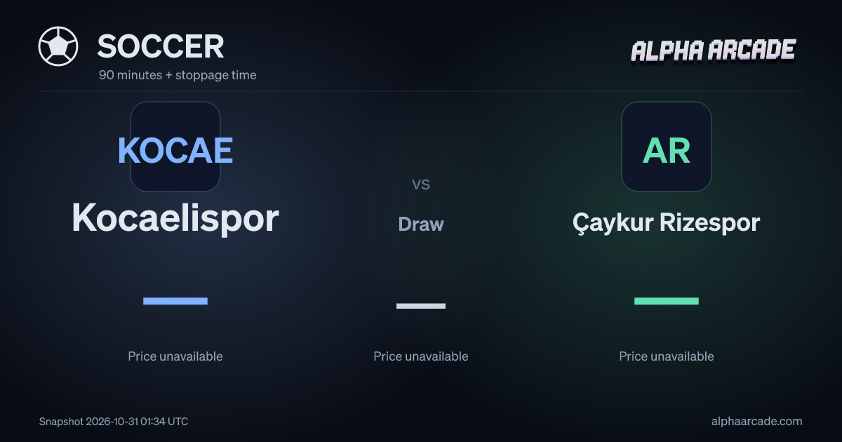 SOCCER: Kocaelispor — / Draw — / Çaykur Rizespor —